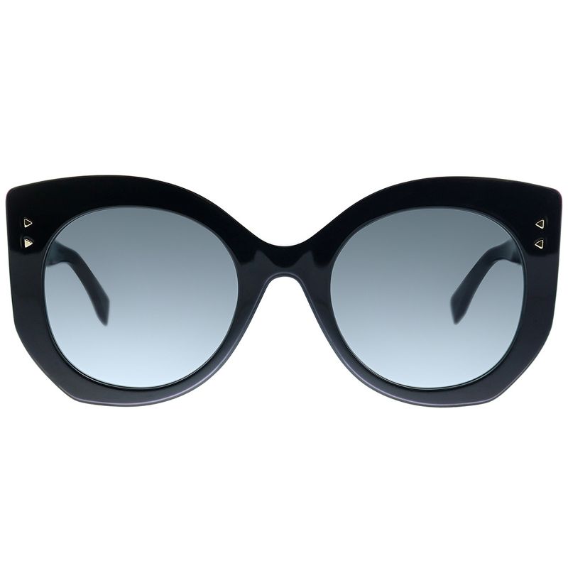 Fendi Peekaboo  807 9O Womens Round Sunglasses Black 52mm