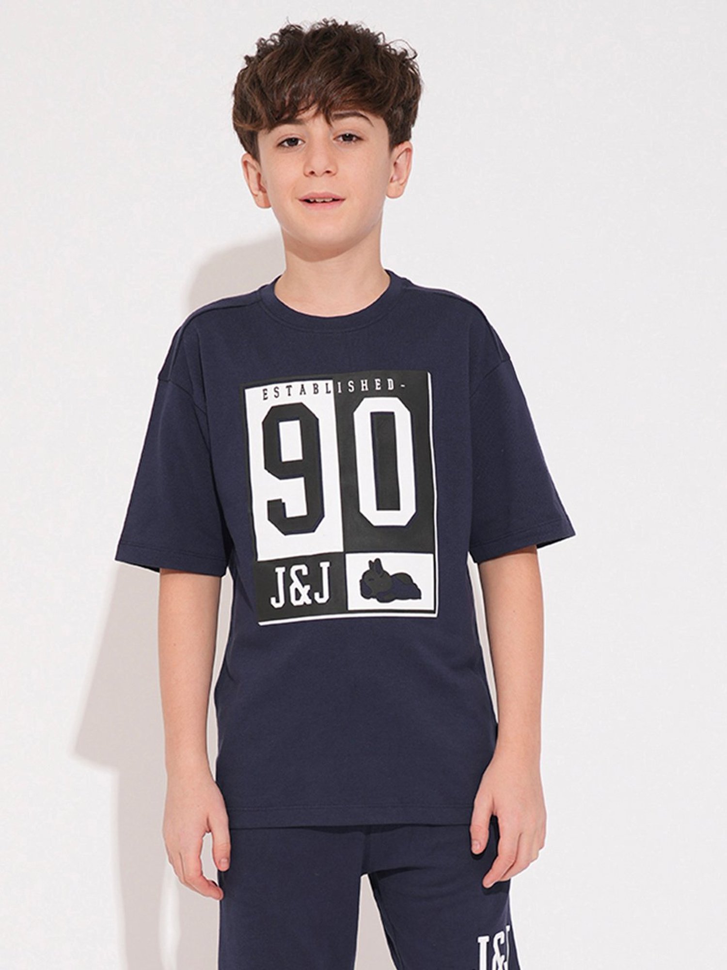 MINIKLUB Boys Blue Printed Full Sleeves T-Shirt