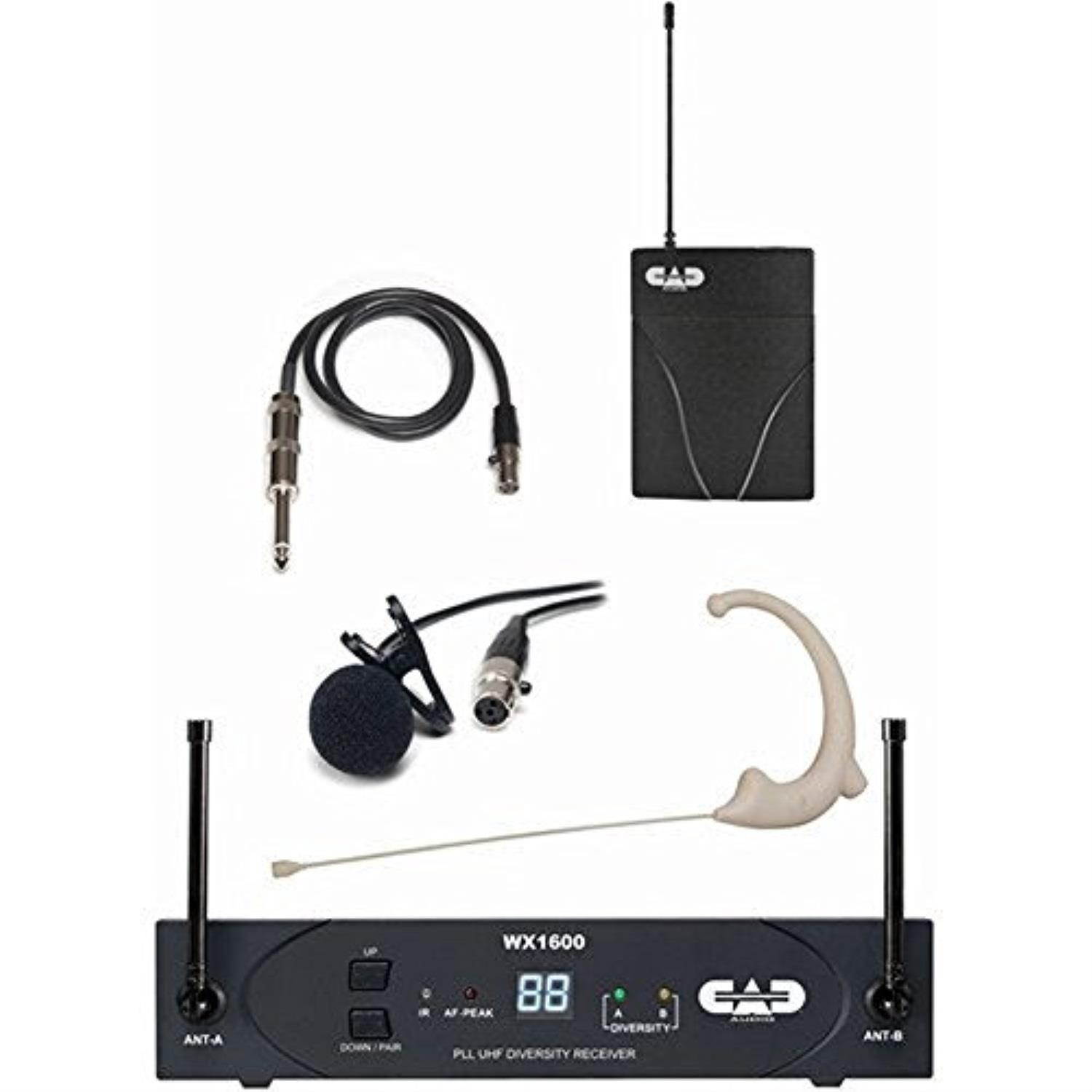 cad audio stageselect wx1610 wireless bodypack system with e19 earset microphone