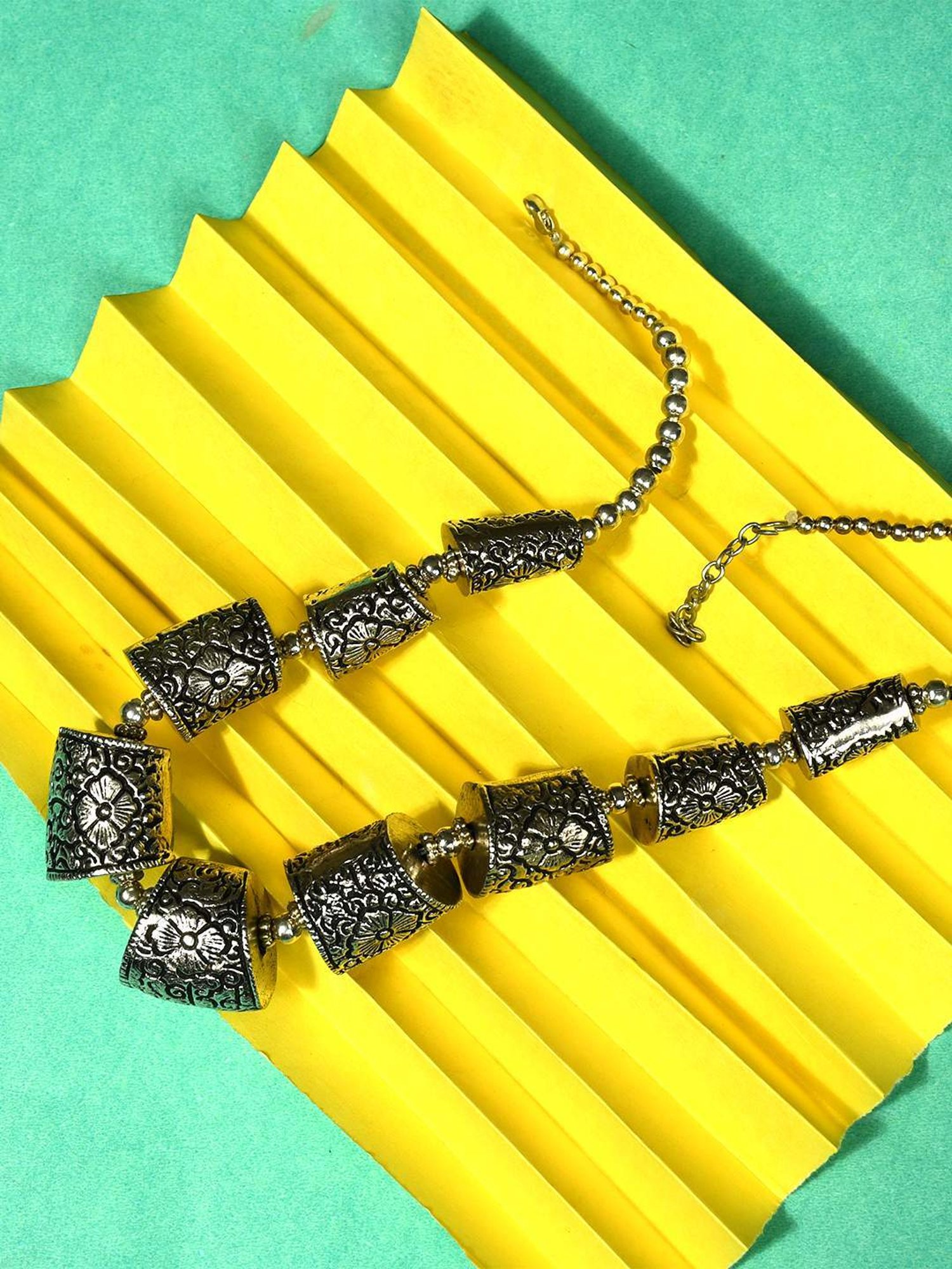 Imli Street Silver Tone Handcrafted Necklace