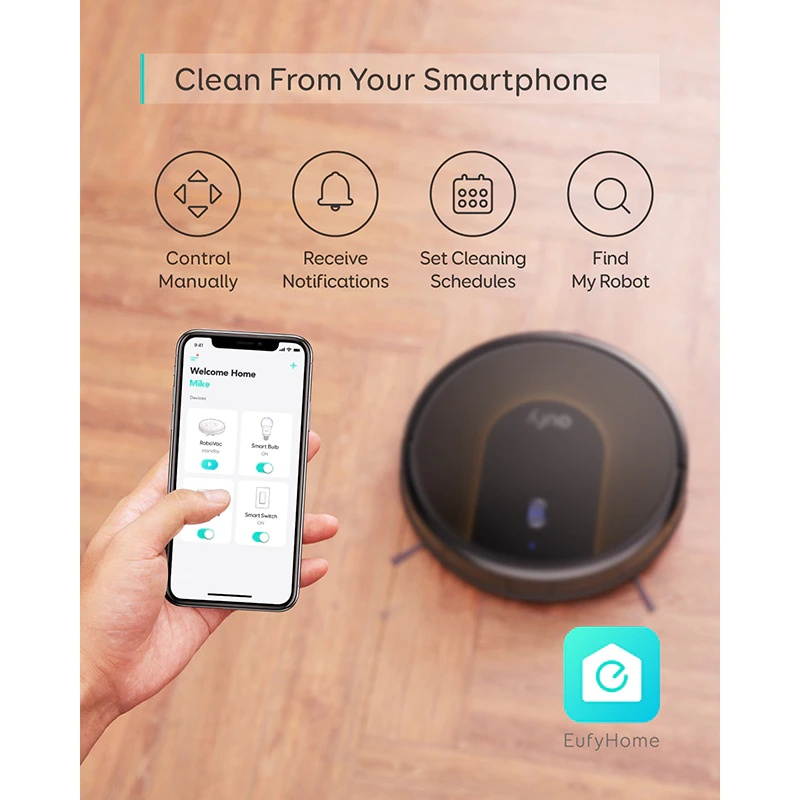 eufy [BoostIQ] RoboVac 30C, Robot Vacuum Cleaner, 1500Pa Suction, Boundary Strips Included, Quiet, Self-Charging Robotic Vacuum