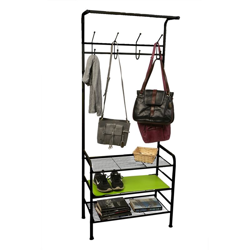 Quatro Umbrella Stand & Coat Rack Steel - Adesso