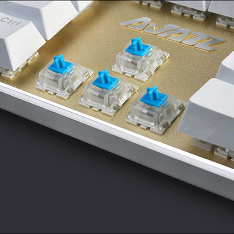 108 Keys Ajazz AK33i Wired LED Backlit Usb Ergonomic Mechanical Gaming Keyboard