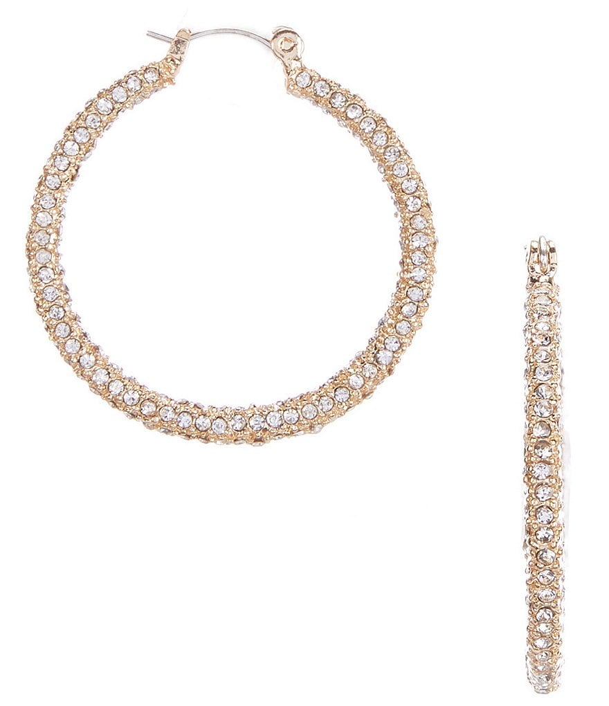 Gemma Layne Crystal Pave Hoop Earrings
