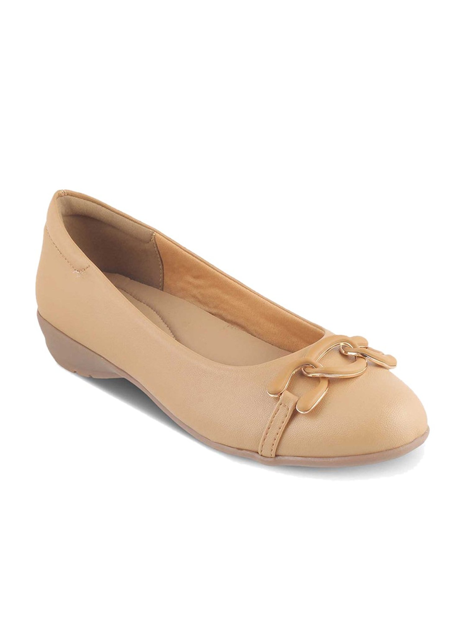 Tresmode Women's Beige Flat Ballets