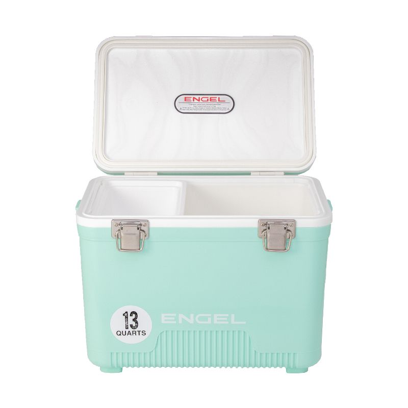 Engel UC13SF 13 Quart 18 Can Leak Proof Odor Resistant Insulated Cooler Drybox with Integrated Shoulder Strap in Seafoam Holds 18 Cans