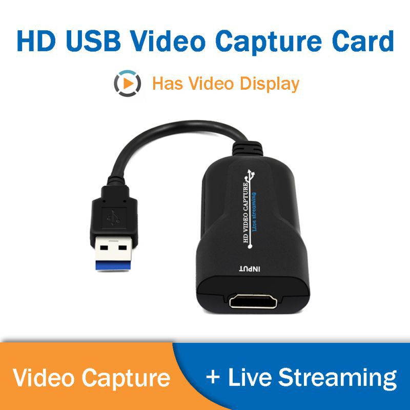 USB Video Capture Card HDMI Video HD 1080P60 Frame Capture Box Live Streaming For DVD Camcorder Camera Recording