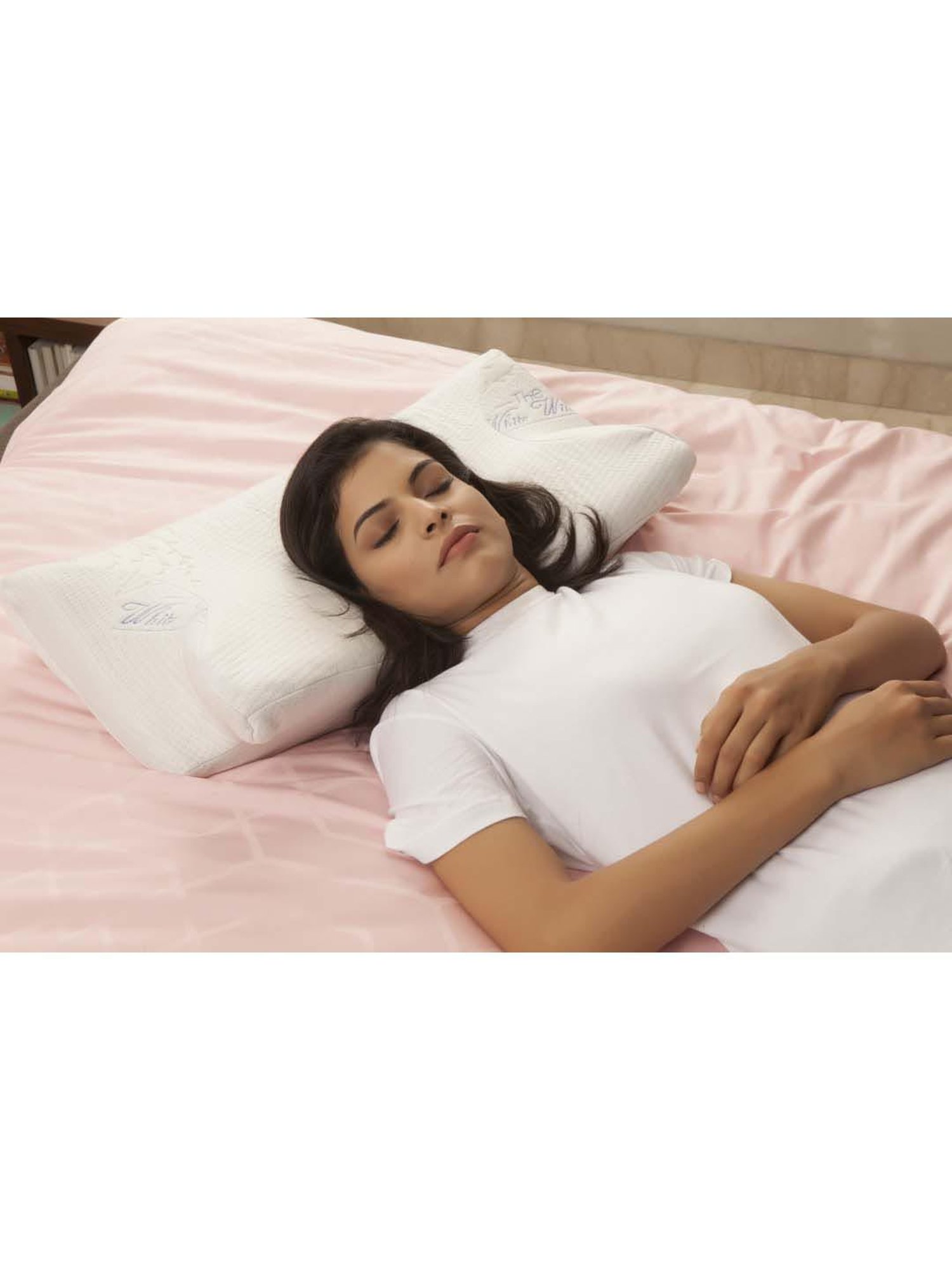 The White Willow Butterfly Orthopaedic Memory Foam Pillow - Set of 1