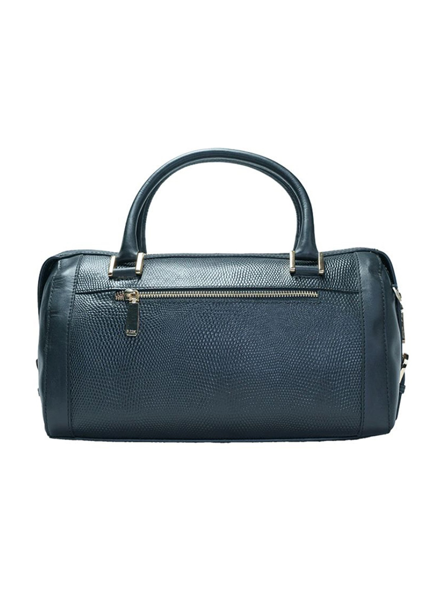 RI2K London Blue Leather Large Textured Handbag