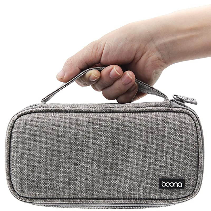 Travel Electronics Organizer Portable Carrying Pouch for Power Bank Phone Wall Charger USB Cables and Other Phone Accessories Large Grey Single Layer