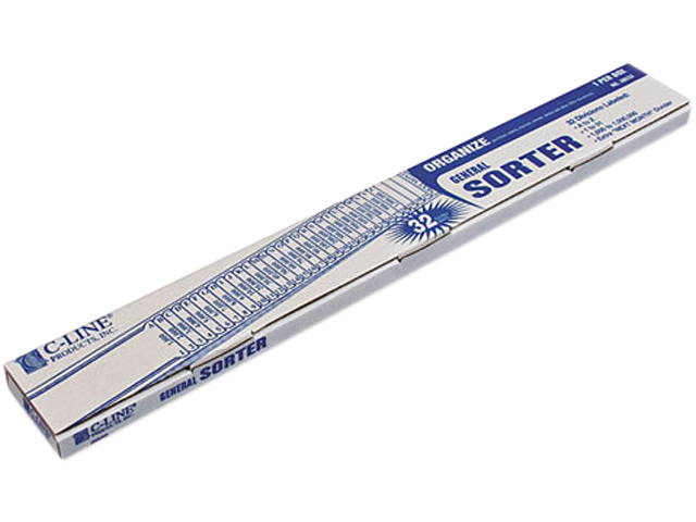 C-line 30532 General Sorter, A-Z/1-31/1000-1,000,000 Index, Letter Size, Plastic, Blue