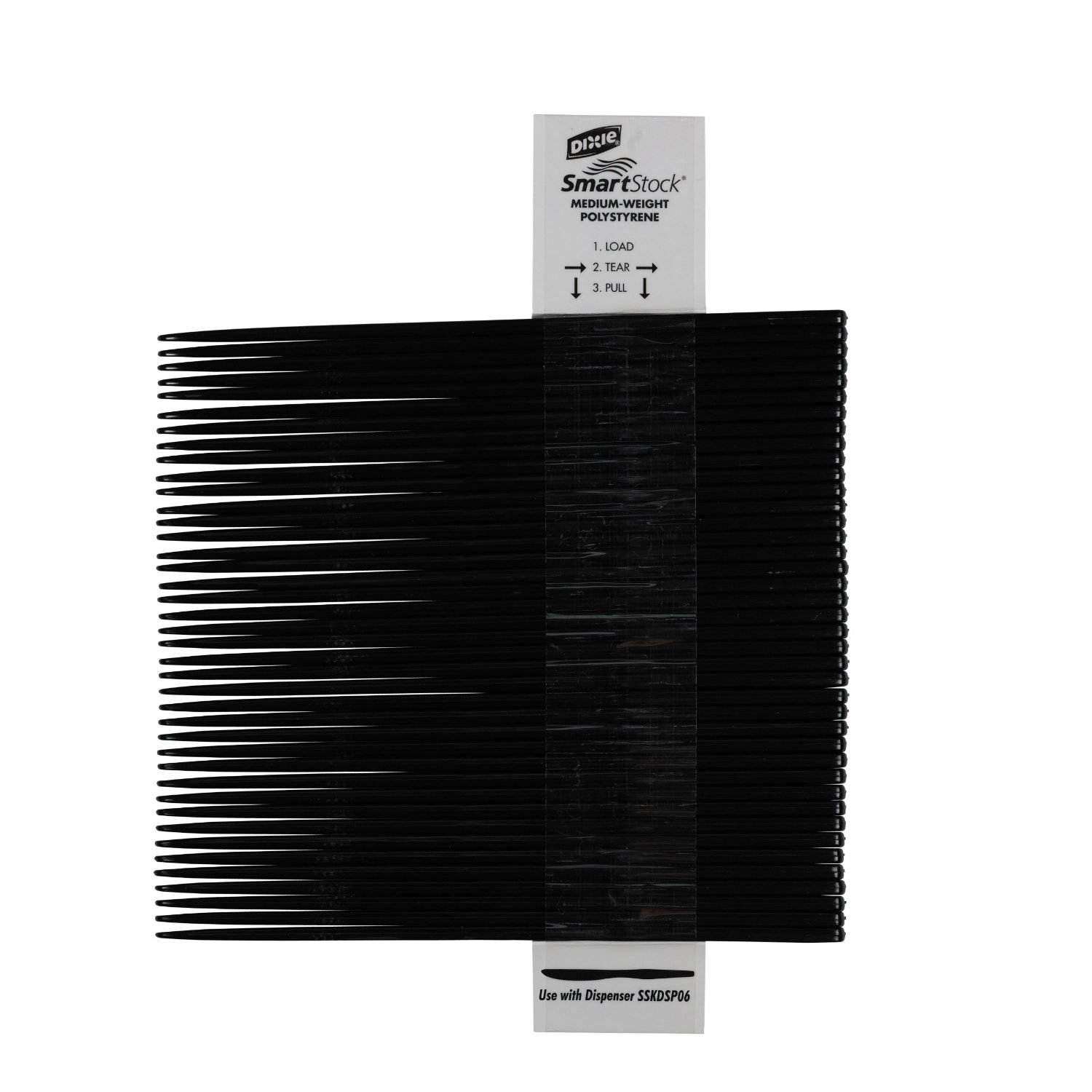 Dixie SSK51 Black, 24 Packs of 40, 960/Carton SmartStock Plastic Cutlery Refill Knives