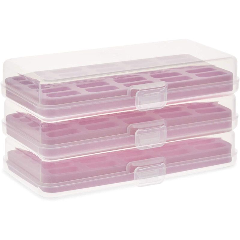 Bright Creations 3 Pack Bobbins Organizer with EVA Cushion for Sewing, 30 Grids (7.15 x 3.5 x 1.15 in)