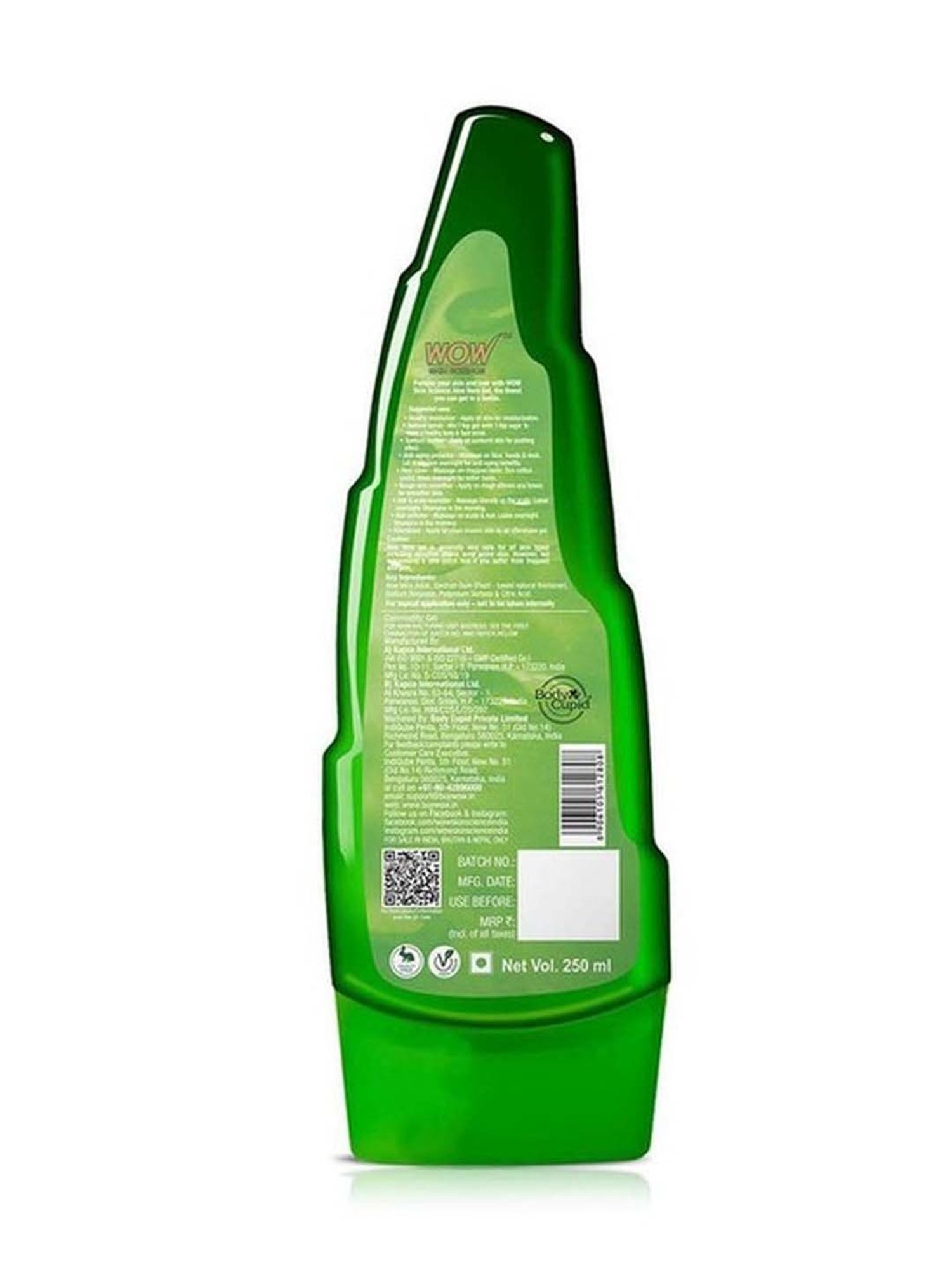 Wow Skin Science 99% Pure Aloe Vera Gel - 250 ml