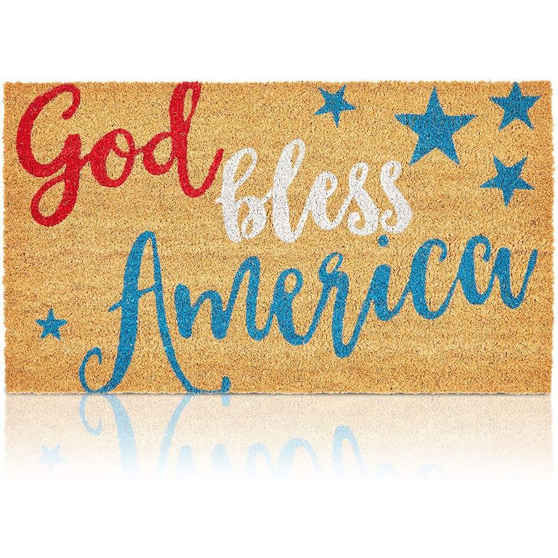 Evergreen Flag Cambridge Welcome Burlap Sassafras Switch Mat - 22" Long x 10" High