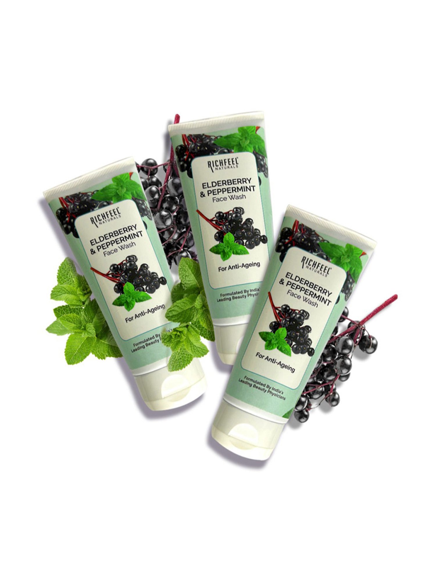 Richfeel Elderberry & Peppermint Face Wash - Pack of 3
