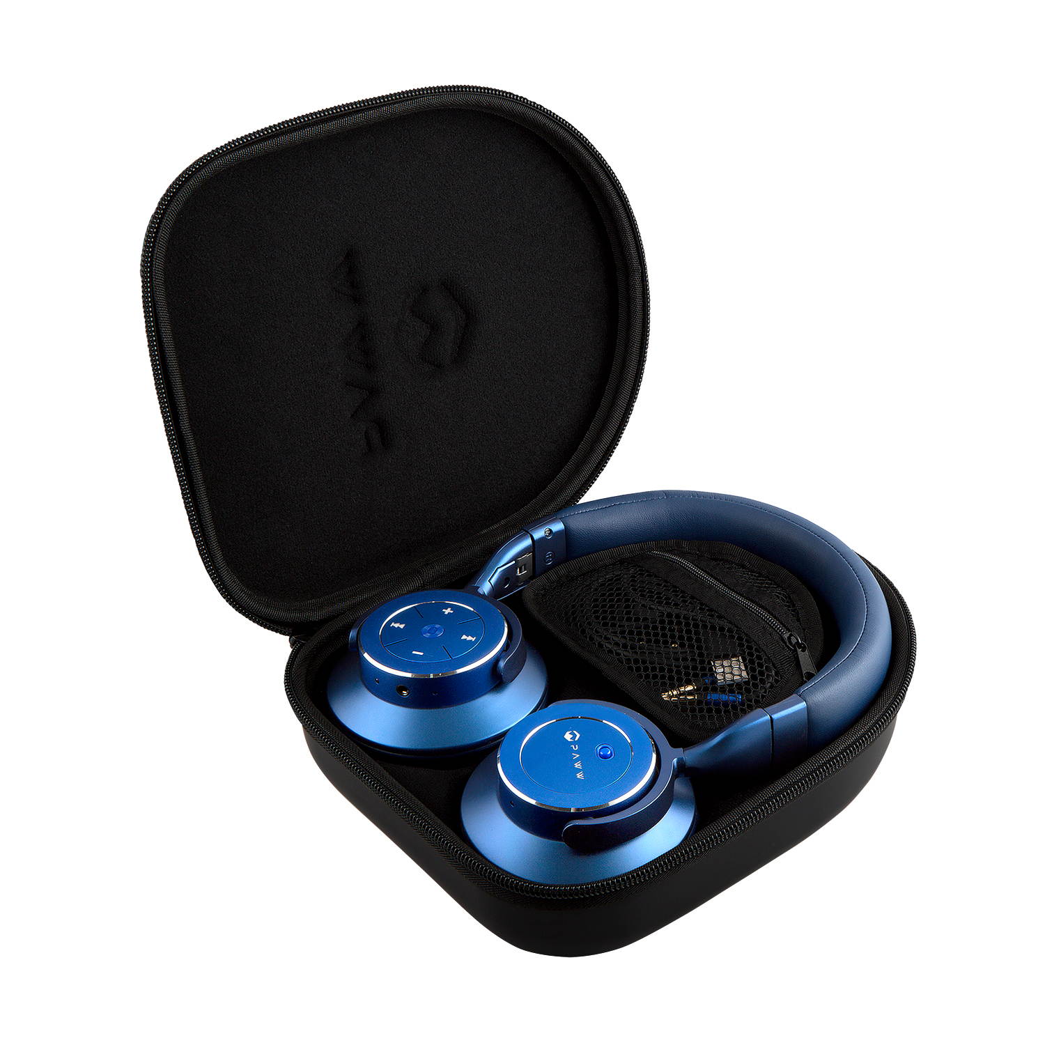 Paww WaveSound 3 Bluetooth Headphones &ndash; Active Noise Cancelling Headphones with Airplane Adapter, Charging Cable & Carrying Case &ndash; Foldable Travel Headphones/Over-Ear Headphones