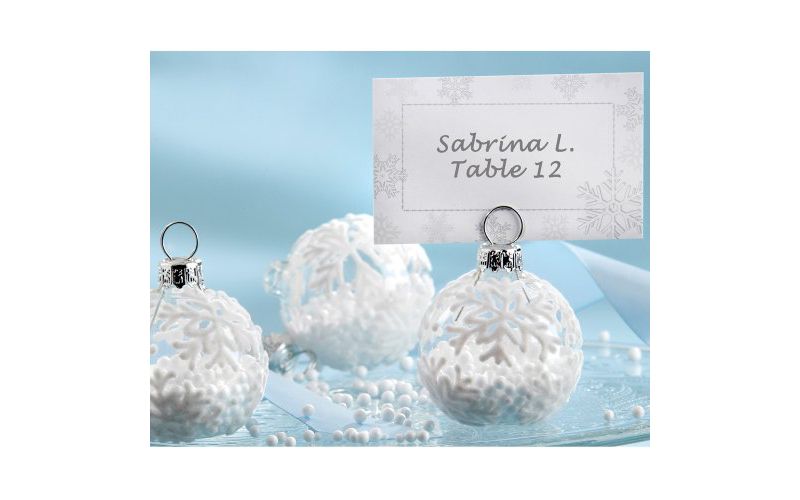 12ct Kate Aspen Snow Flurry Ornament Table Place Holder