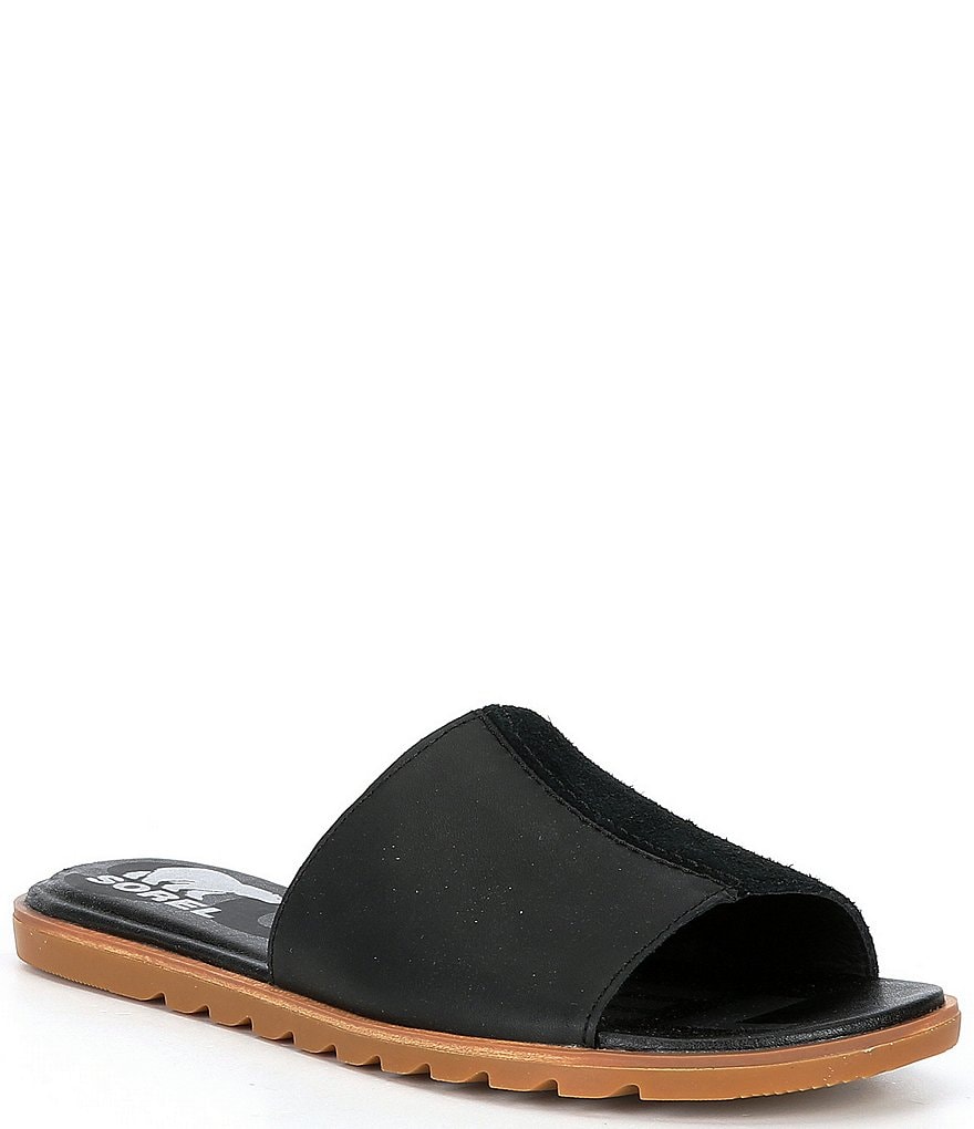 Sorel Ella2 Leather Suede Block Slides