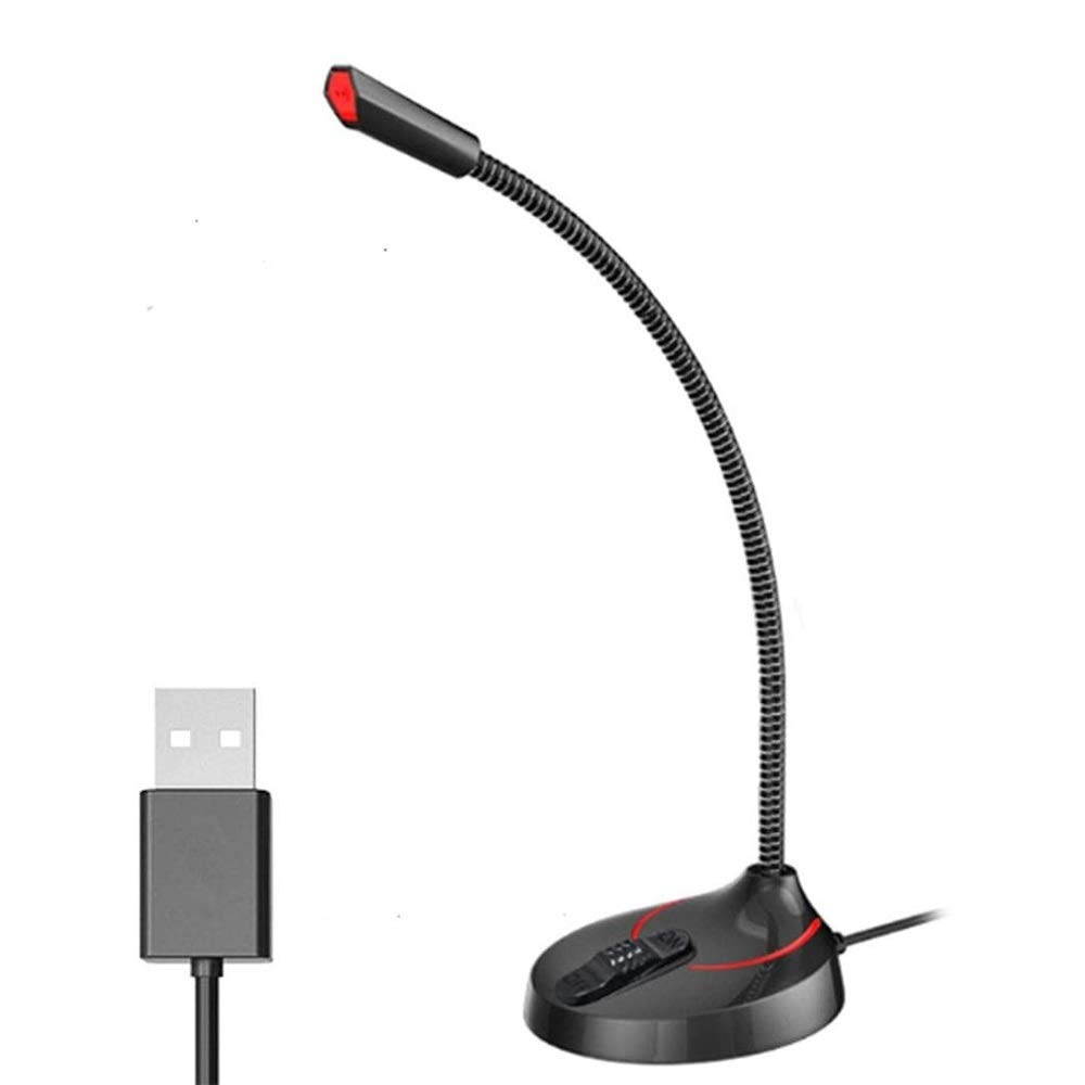 Microphone for Computer Computer Microphone,Omnidirectional Desktop Gooseneck Gaming USB Microphones for Dictation,Recording,YouTube,Conference Call,Skype,Black