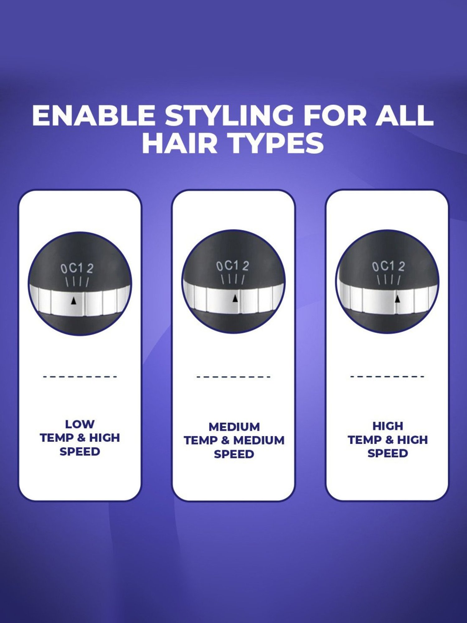 WINSTON Blow Dryer Ionic Hot Air Brush with Cool & Hot Adjustable Temperature Multi Hair Styler