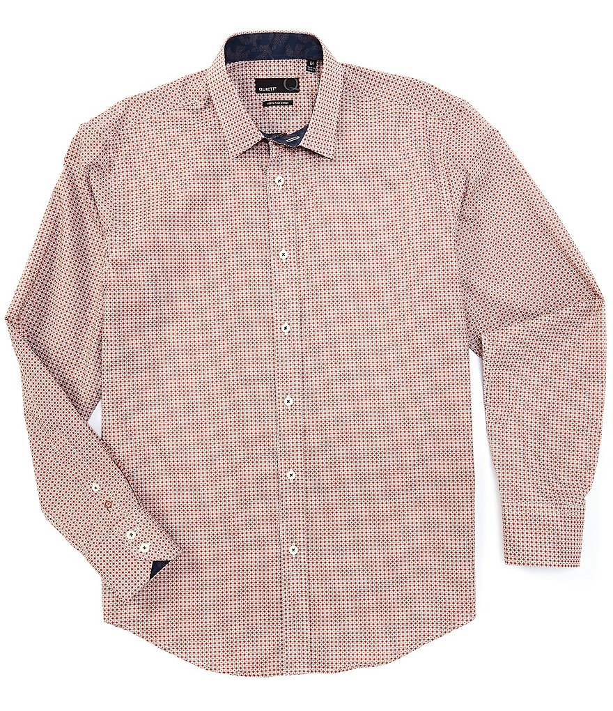 Quieti Geo Print Long-Sleeve Woven Shirt
