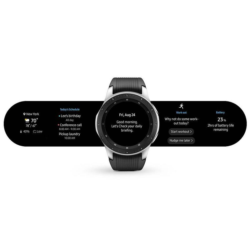 Samsung Galaxy Smartwatch 46mm - Silver with Black Band