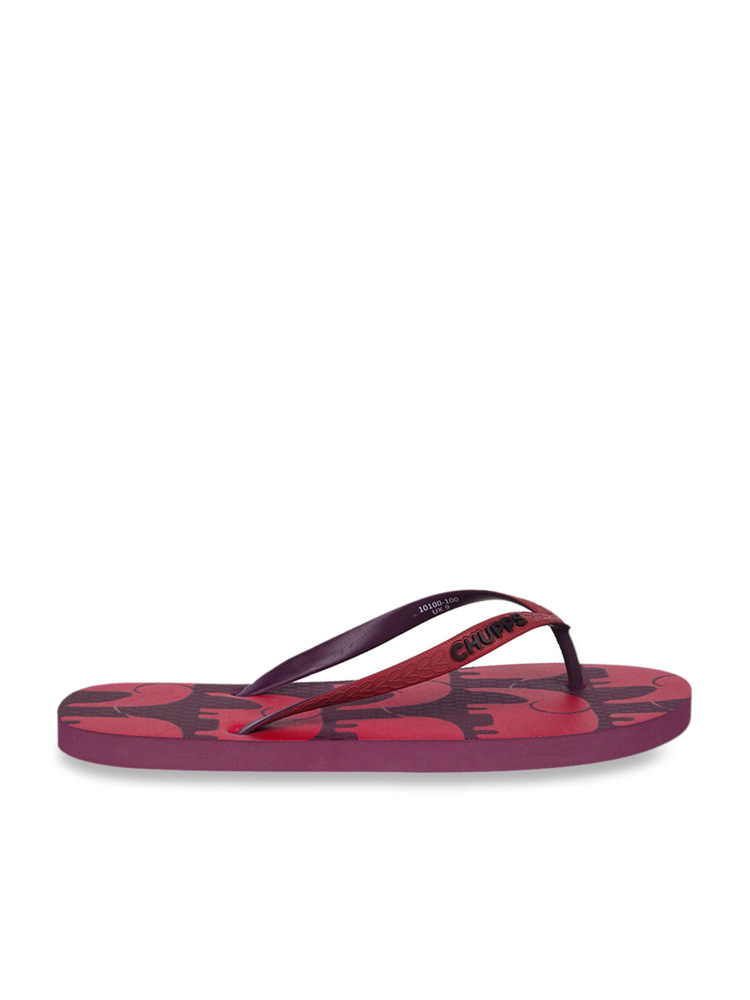 Chupps Men's Red Flip Flops