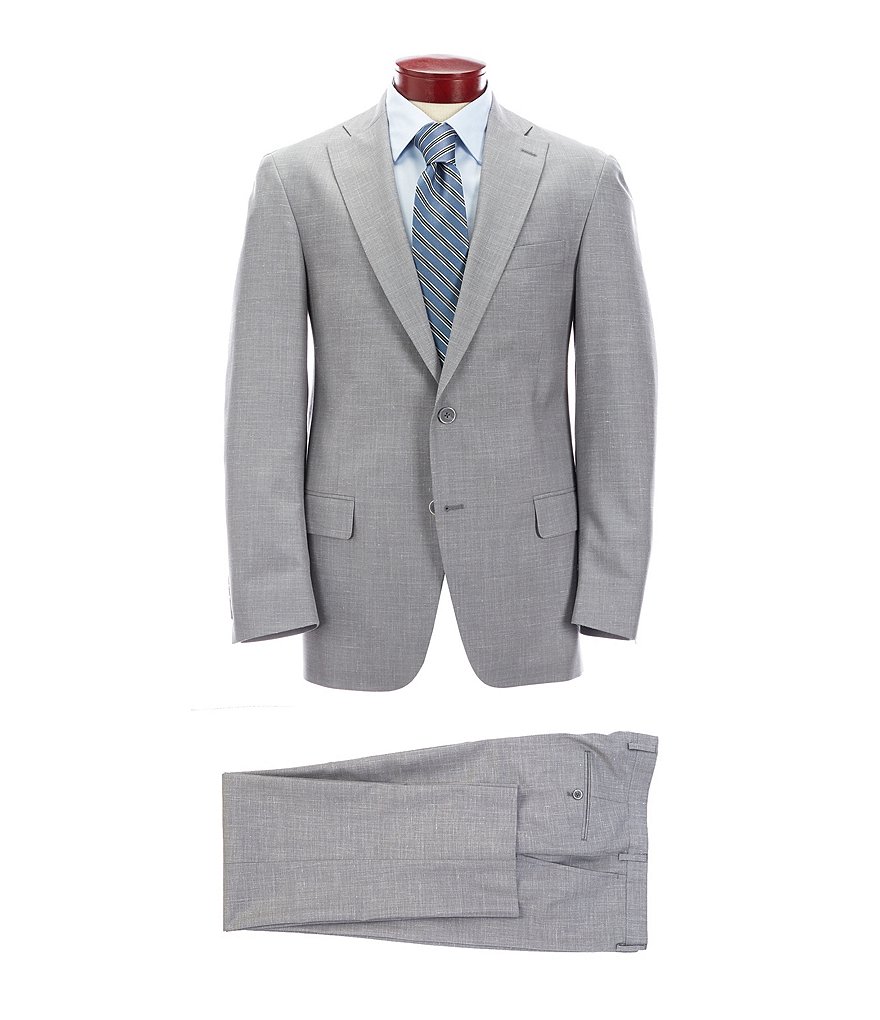 Cremieux Classic Fit Pleated Pant Solid Wool Suit