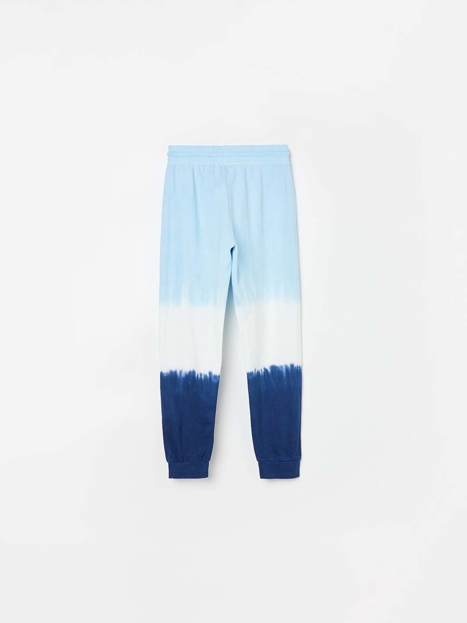 KAPPA Kids Blue & White Cotton Color Block Trackpants