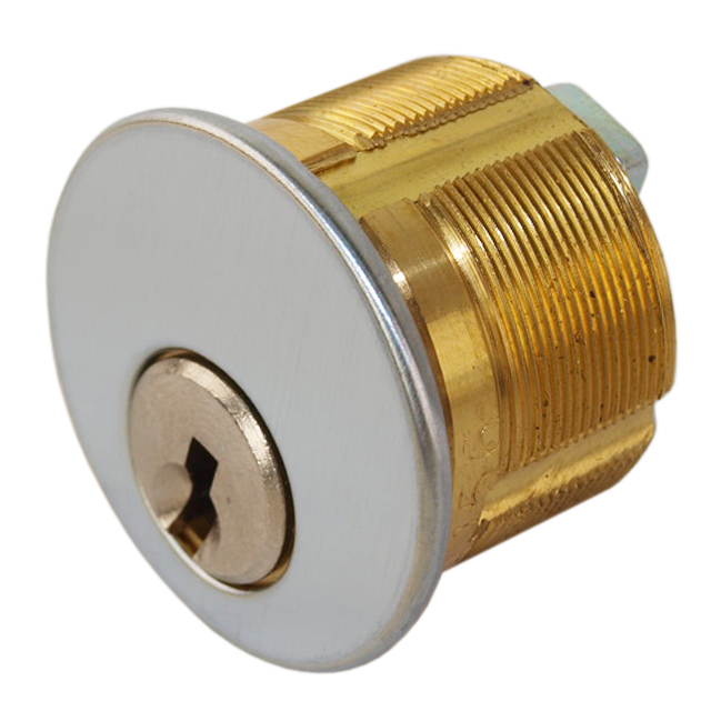 Ilco 41651SC1-26D Satin Chrom US26D 15/16" Solid Mortise Captive Turn Knob Cylinder Lock