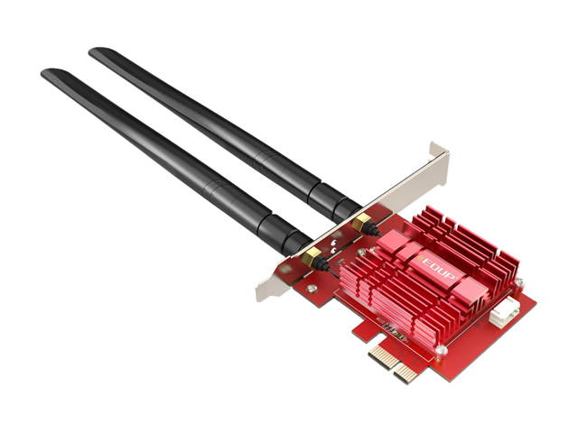 EDUP WiFi 6 Card AX 3000Mbps PCIe Network Card AX200 802.11AX 2.4Ghz/5.8Ghz with Bluetooth 5.0 & Heat Sink Wireless PCI Express Wi-Fi Adapters Dual Band Antenna for Windows 10 64-bit, EP-AC9636GS
