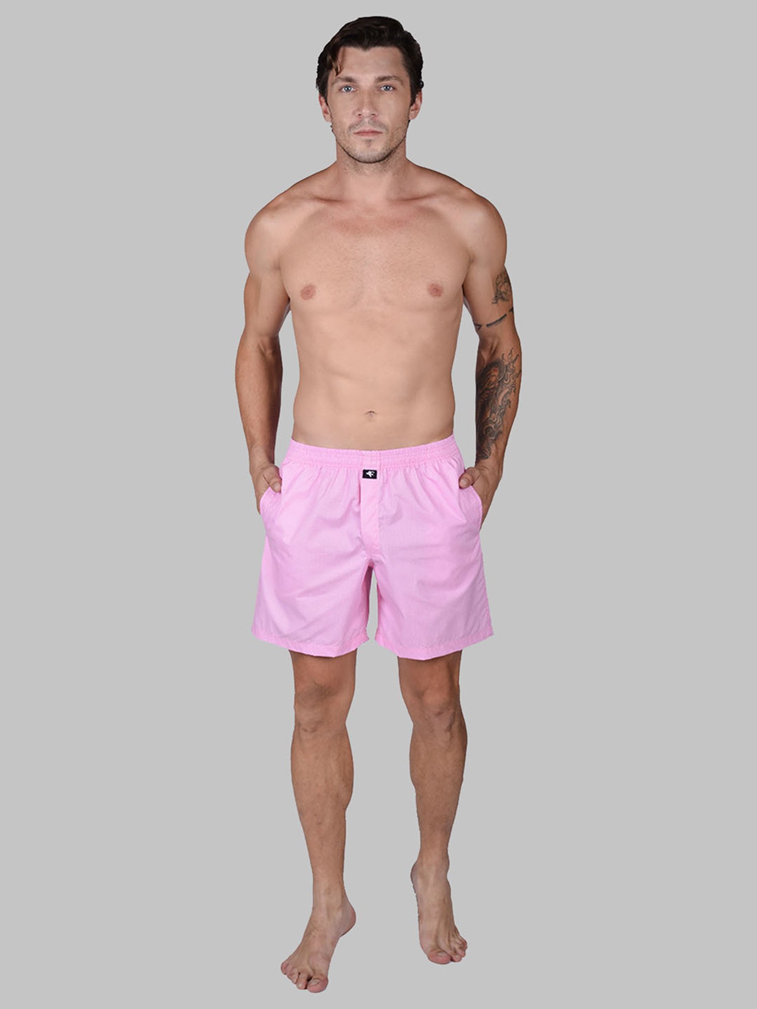 Frenchie Pink Relaxed Fit Printed Boxers