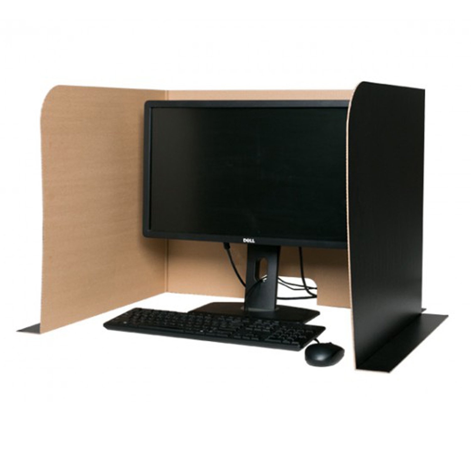 Flipside FLP61857 Computer Lab Privacy Screen, Small, 20" Height, 22" Width, 20" Length, Gray/Brown (Pack of 12)