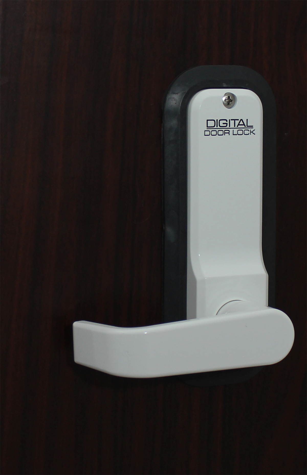 LockeyUSA Digital Door Lock 2835 Lever Handle, White