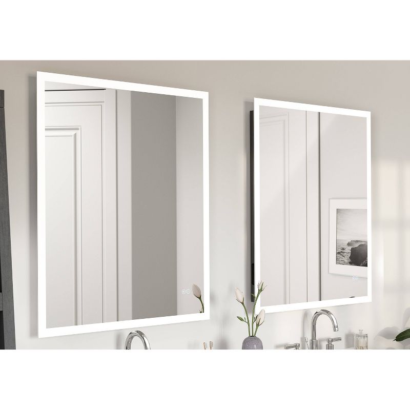 30"x36" Premium Lumen Single LED Wall Mirror with Bluetooth Speakers - Home NetWerks