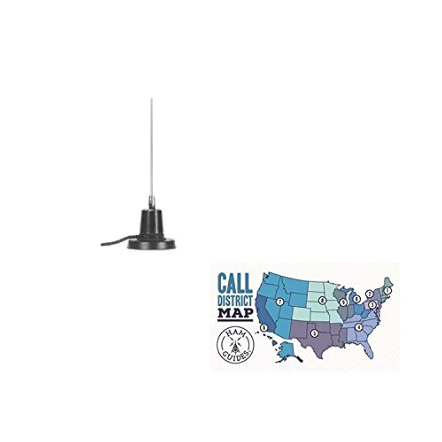 mfj magmount antenna, 6m/2m, 4ft, 12ft coax and ham guides tm pocket reference card bundle