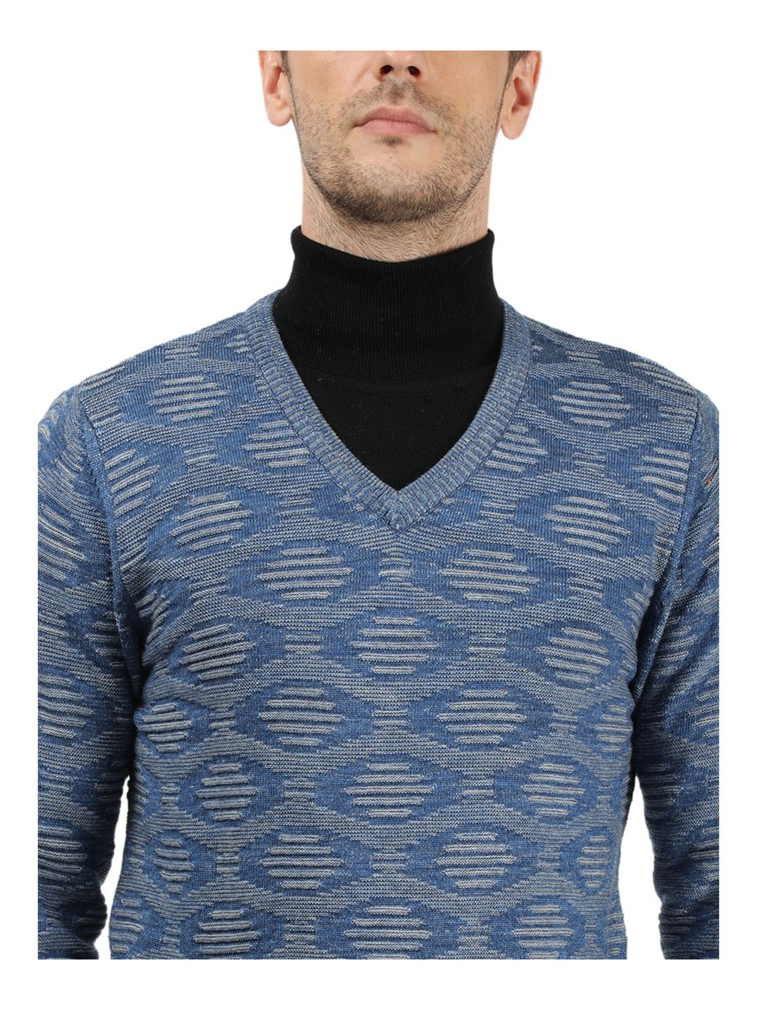 Monte Carlo Blue Printed Pullover