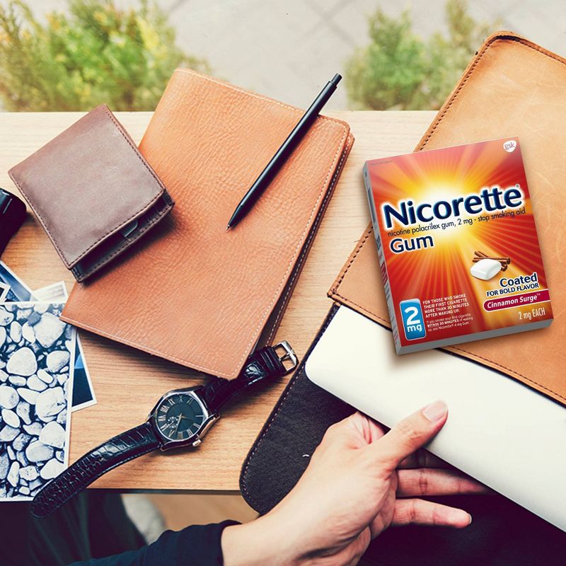 Nicorette 2mg Stop Smoking Aid Nicotine Gum - Cinnamon Surge - 160ct