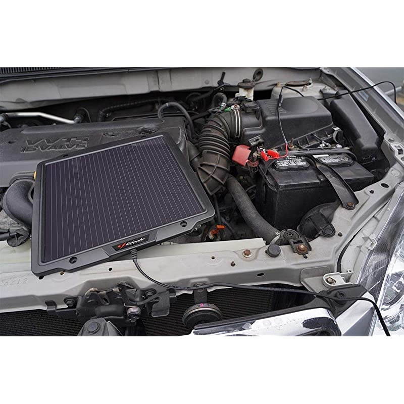 Solar Battery Charger and Maintainer - 4.8 Watt, 12V - For Cars, Boats, Motorcycles, Snowmobiles, Trucks, RVs