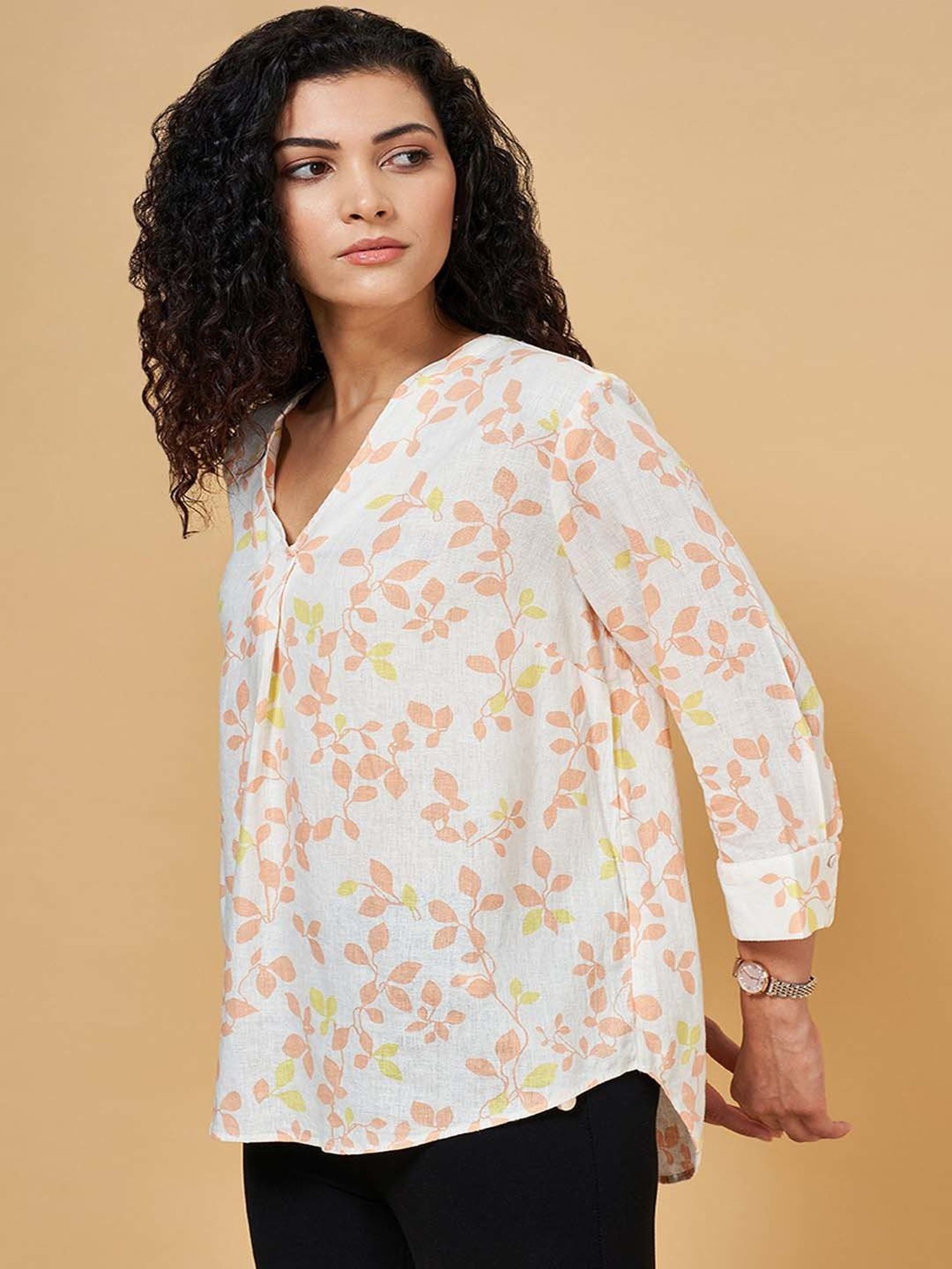 Annabelle by Pantaloons White Floral Print Top