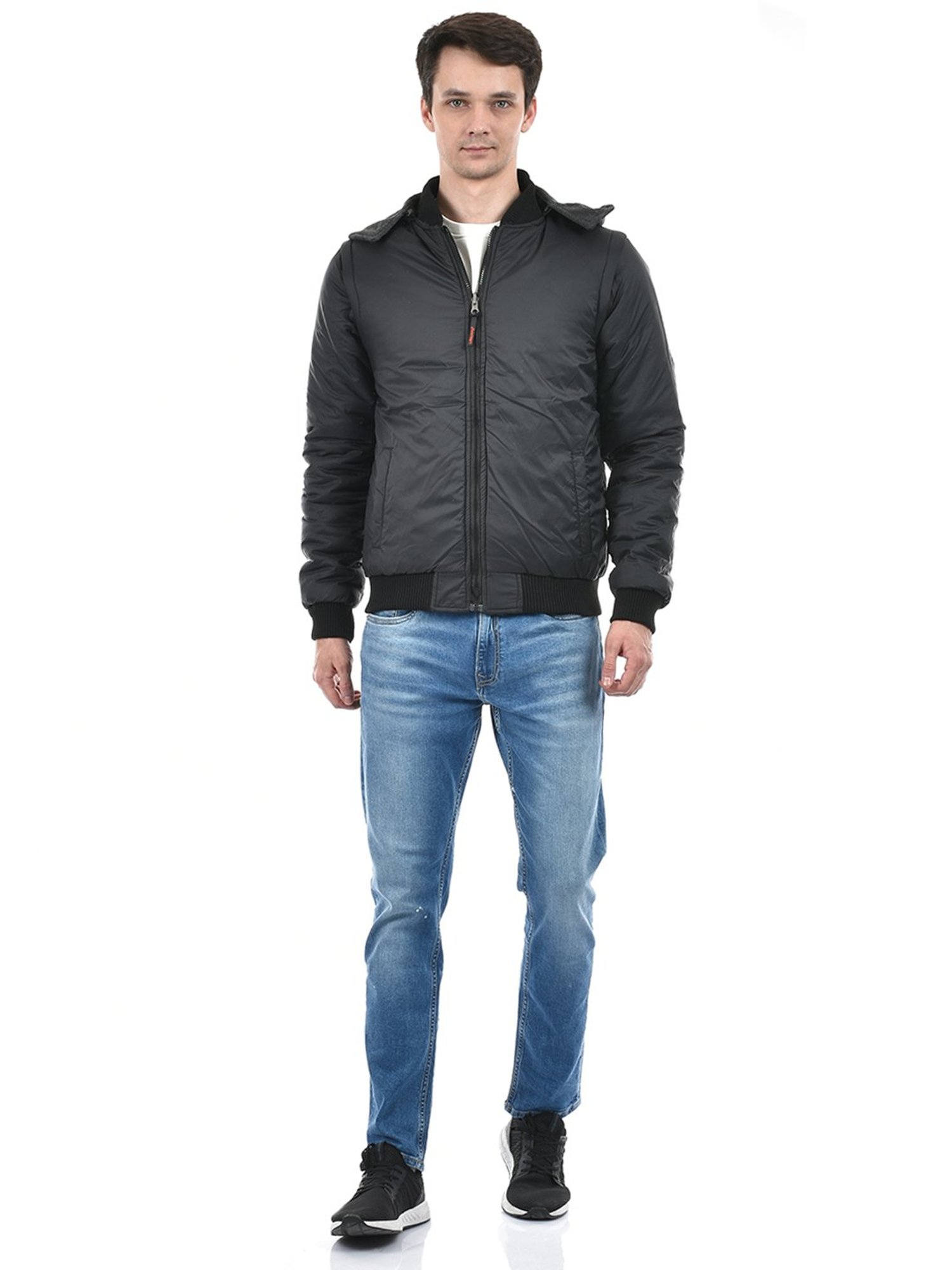 Lawman Pg3 Black Regular Fit Reversible Jacket