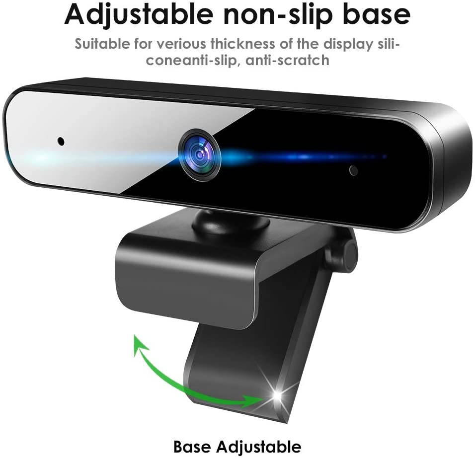 MIMODAY Full HD 1080P Web Camera (30fps), Plug & Play USB Webcam with Built-in Dual Microphone, Facial-Enhancement Technology, Multi-Compatible, for Video Conferencing, Recording, and Streaming