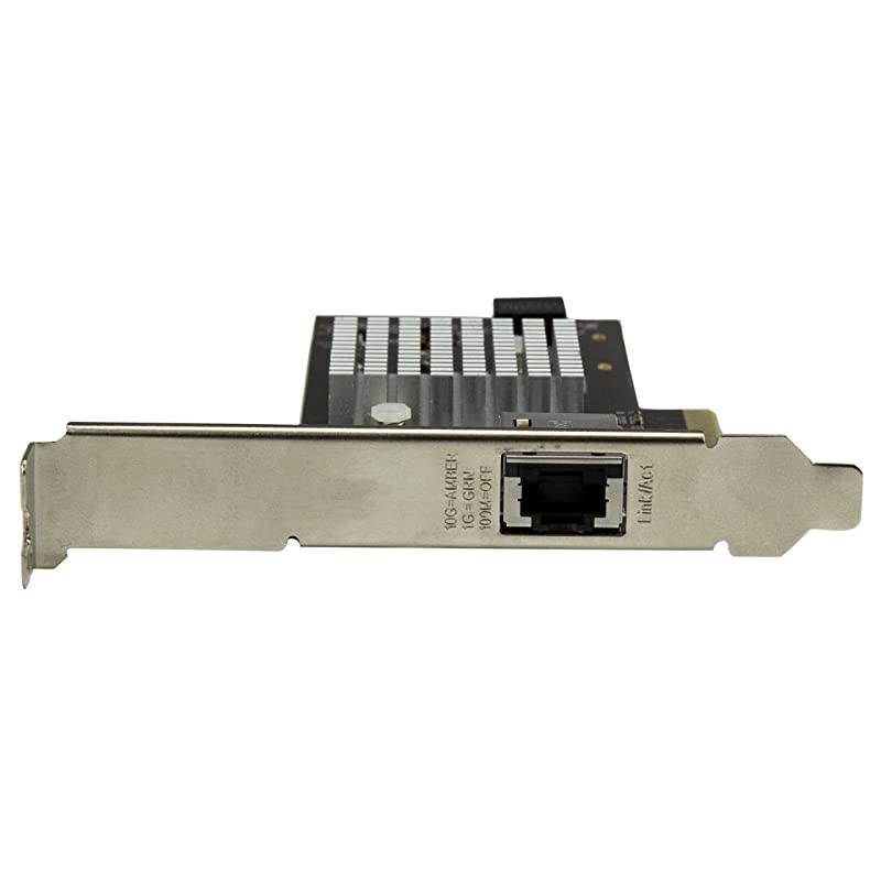 com 1 Port 10G PCIe Network Card - 10GBase-T/NBASE-T - RJ45 Port - Intel X550 Chipset - Ethernet Card - Network Adapter - Intel NIC Card (ST10000SPEXI) Red