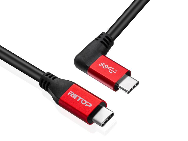 Oculus Link Cable 10FT, RIITOP USB 3.1 C to C Cable Right Angled with Emarker, up to 100W 20V 5A PD Charging, 10Gbps Data Transfer, 4K Video Output, for Oculus Quest 2 Charging, USB-C Monitor Display
