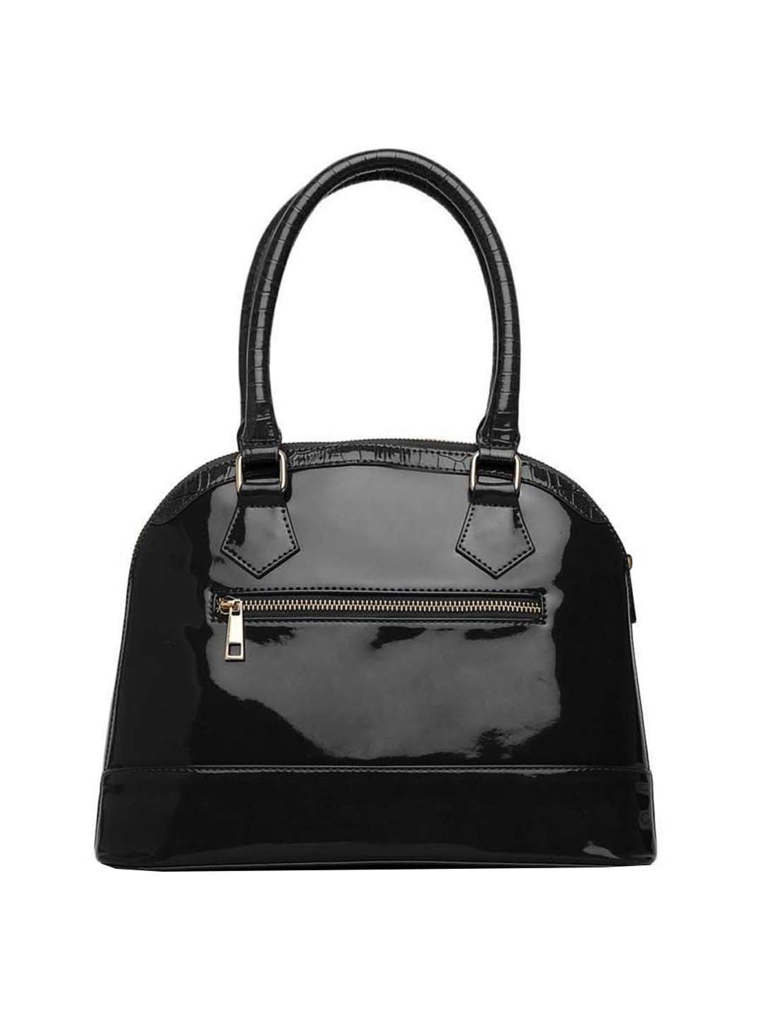 KLEIO Black Solid Medium Handbag