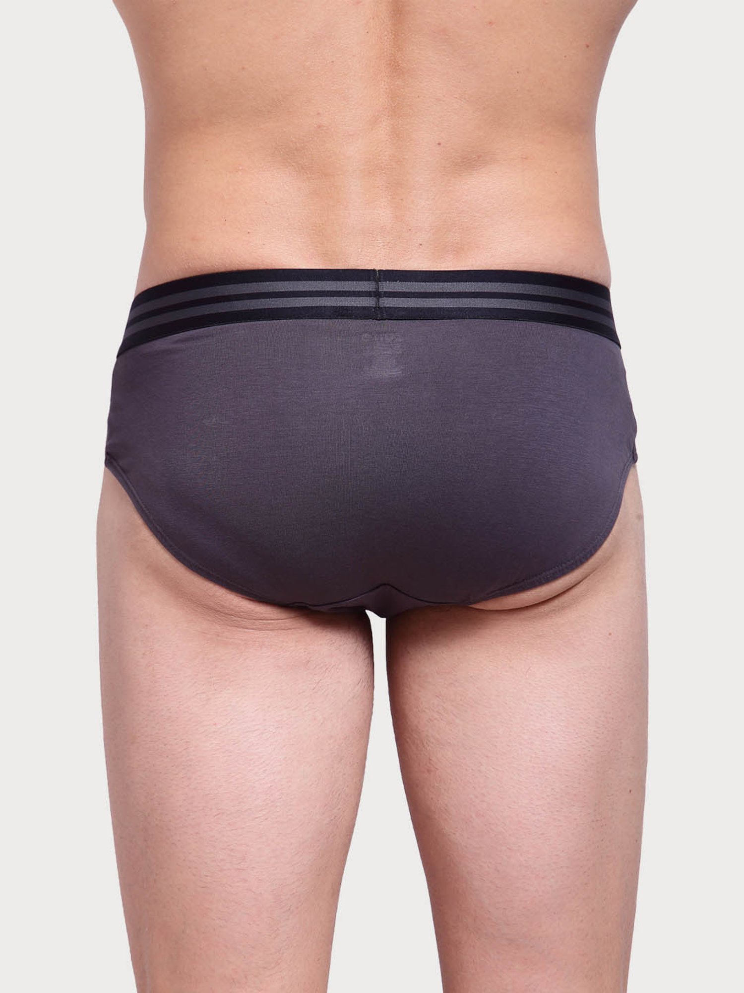 Zoiro Bitter Chocolate & Smoked Parl Cotton Regular Fit Briefs - Pack Of 2