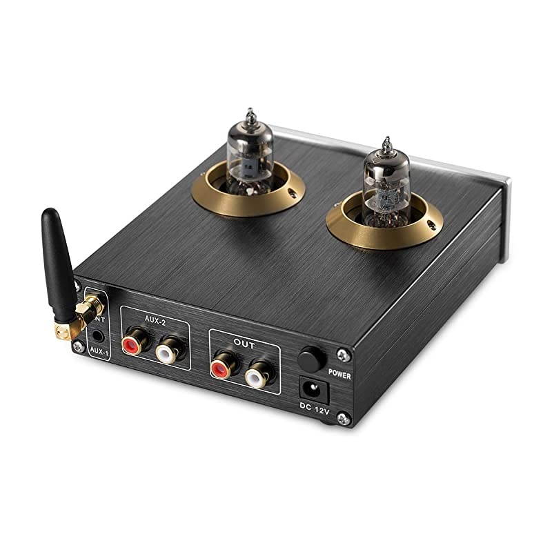 Bluetooth Amplifier in Wall, Home Stereo Audio System, 5 Inches Video Player with Touch Screen, Black, BM207M