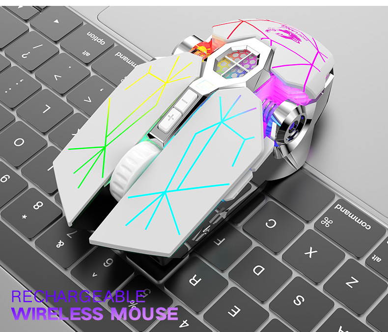 E-sport X13 Wireless Charging Gaming Mouse Silent Luminous Mechanical Mouse