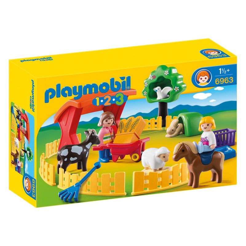 Playmobil 1.2.3 Petting Zoo with Animals